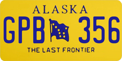 AK license plate GPB356