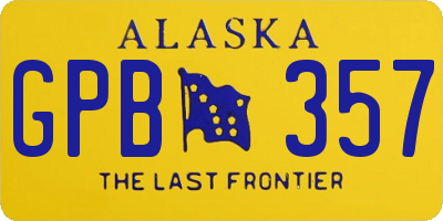 AK license plate GPB357