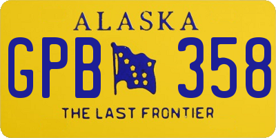 AK license plate GPB358