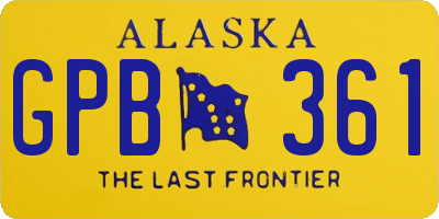 AK license plate GPB361