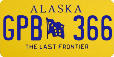 AK license plate GPB366