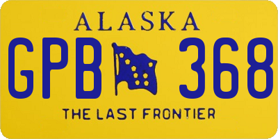 AK license plate GPB368