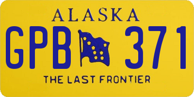 AK license plate GPB371