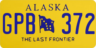 AK license plate GPB372