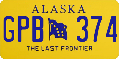 AK license plate GPB374