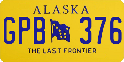 AK license plate GPB376