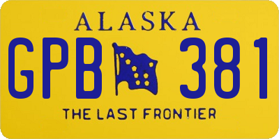 AK license plate GPB381
