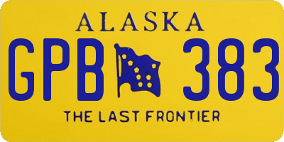 AK license plate GPB383