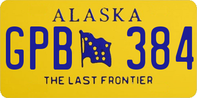 AK license plate GPB384