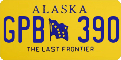 AK license plate GPB390