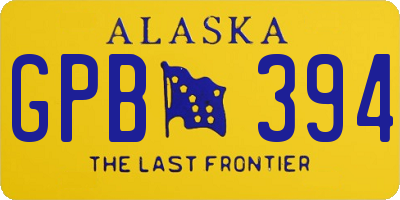 AK license plate GPB394