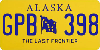 AK license plate GPB398