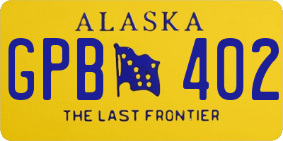 AK license plate GPB402