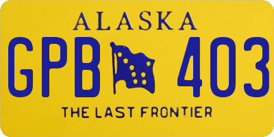AK license plate GPB403