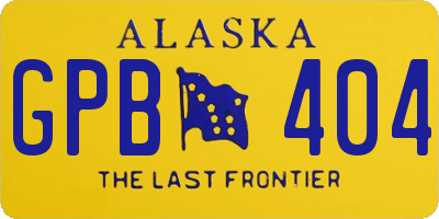 AK license plate GPB404