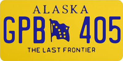 AK license plate GPB405