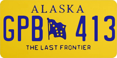 AK license plate GPB413