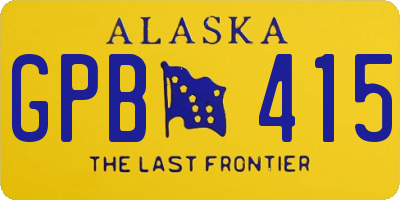 AK license plate GPB415