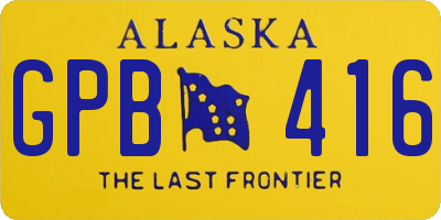 AK license plate GPB416