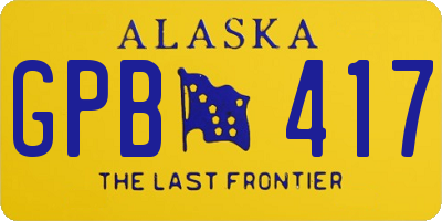 AK license plate GPB417