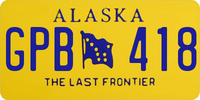 AK license plate GPB418