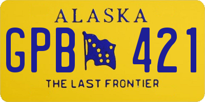 AK license plate GPB421