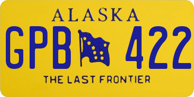 AK license plate GPB422