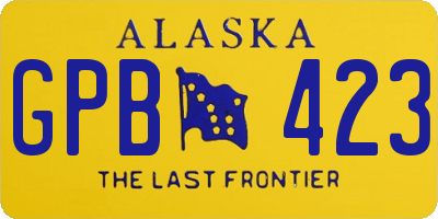 AK license plate GPB423