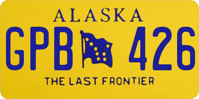 AK license plate GPB426