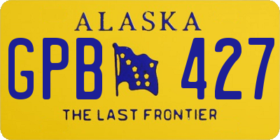 AK license plate GPB427