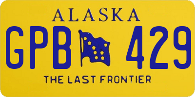 AK license plate GPB429