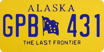 AK license plate GPB431