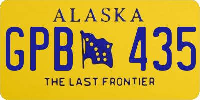 AK license plate GPB435