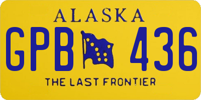 AK license plate GPB436