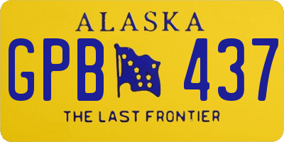 AK license plate GPB437