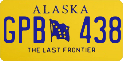 AK license plate GPB438