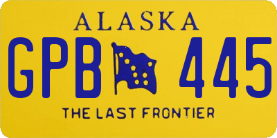 AK license plate GPB445