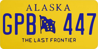 AK license plate GPB447