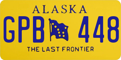 AK license plate GPB448