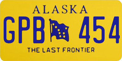 AK license plate GPB454