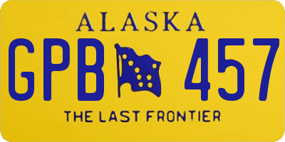 AK license plate GPB457