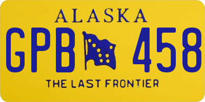 AK license plate GPB458