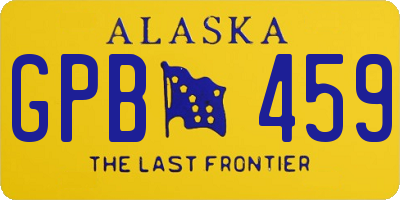 AK license plate GPB459