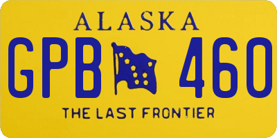 AK license plate GPB460