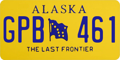 AK license plate GPB461