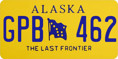 AK license plate GPB462