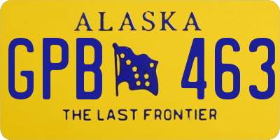 AK license plate GPB463