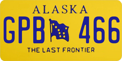 AK license plate GPB466