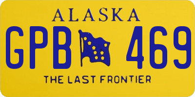 AK license plate GPB469