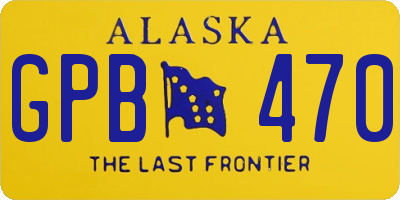 AK license plate GPB470